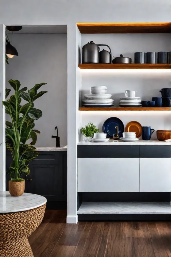 Open shelving ideas for small kitchens