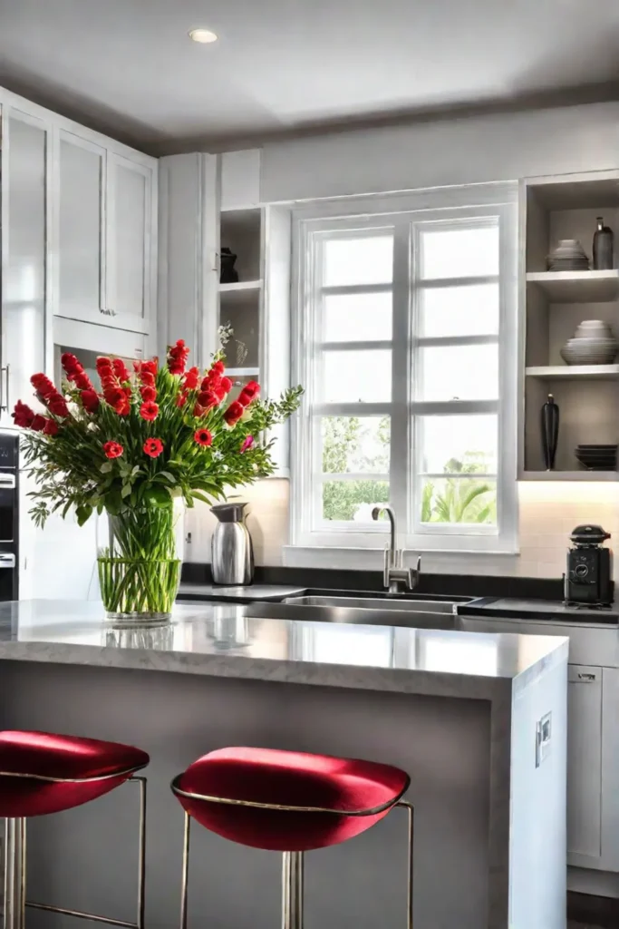 Organized and stylish small kitchen with minimalist design