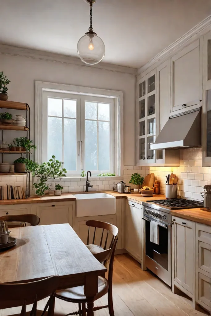 Small kitchen with ambient lighting